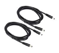 PATIKIL 5Ft 5.5 x 2.5mm Male to 5.5 x 2.1mm Male DC Power Cable, 2 Pcs 18AWG Wire Adapter Connector Charging Cord for DVR Router Surveillance Camera, Black