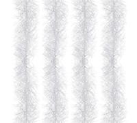 PATIKIL 5Ft Feather Boa, 4 Pcs Artificial Fluffy Feather Boas Party Decorations for DIY Crafts, Wedding Costume, Christmas, Concert, Halloween, Home Decor, White