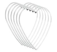 PATIKIL 5inch Dream Catcher Rings, 6 Pcs Metal Heart Shape Macrame Wreath Floral Ring Hoop for Home DIY Craft Wedding Wall Hanging Decorations, Silver