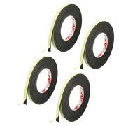 PATIKIL 5m Weather Stripping Door Seal Strip, 2 Roll Adhesive Foam Seal Tape 1cm Wide x 1/8"(3mm) Thick Soundproof Foam Insulation Tape for Door Window Insulation, Black