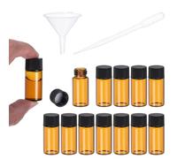 PATIKIL 5ml Amber Glass Vials, 100 Pack Sample Vials with Screw Cap Reagent Media Bottle with 3 Dropper and 2 Funnel Leak-Proof Liquid Vial for Lab Laboratory
