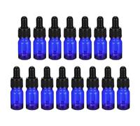 PATIKIL 5ml Glass Dropper Bottle, 15Pcs Leakproof Essential Oils Sample Liquid Perfume Container with Eye Dropper for Storage Travel, Blue