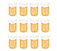 PATIKIL 5ml Low Form Measuring Cup, 16 Pcs 3.3 Borosilicate Glass Beaker Graduated Measuring Pitcher with Spout for Lab Experiment, Cooking and Baking, Clear