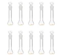 PATIKIL 5ml Volumetric Flask, 10Pcs 3.3 Borosilicate Glass Graduated Volumetric Measuring Flask with Glass Stopper Tolerance 0.22ml for Lab Experiment, Clear