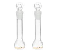 PATIKIL 5ml Volumetric Flask, 2Pcs 3.3 Borosilicate Glass Graduated Volumetric Measuring Flask with Glass Stopper Tolerance 0.21ml for Lab Experiment, Clear
