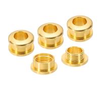 PATIKIL 5mm(1/5 inch) Solid Brass Hole Eyelets, 4 Pcs Arc Surface Self Backing Grommets with Washer for Shoes Clothes Crafts Bag Leather Craft, Imitation Gold