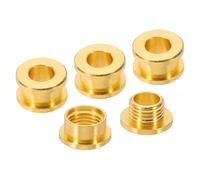 PATIKIL 5mm(1/5 inch) Solid Brass Hole Eyelets, 4 Pcs Flat Self Backing Grommets with Washer for Shoes Clothes Crafts Bag Leather Craft, Imitation Gold