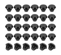 PATIKIL 5mm Diameter Silicone Round Snap, 30 Pcs in Type Locking Furniture Hole Plug Button Protective Cover Cap Head Fit for 2.5-5mm Hole for Seal Bulkhead Cylinder Hole, Black