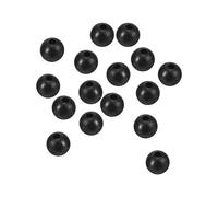 PATIKIL 5mm Fishing Beads, 200Pcs Soft Plastic Round Rubber Fishing Bait Eggs Rig Bead Tackle Lures Accessories with Storage Box, Black