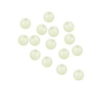 PATIKIL 5mm Glow Fishing Beads, 200Pcs Plastic Round Rubber Luminous Fishing Bait Eggs Rig Bead Tackle Lures Accessories with Storage Box, White