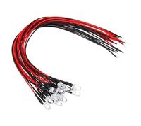 PATIKIL 5mm LED Diode Light, 12 Pcs 24V DC Pre Wired Mini LED Lights Bulb Light-emitting Lamp for RC DIY Indicator Lighting, Colorful Slow Flash