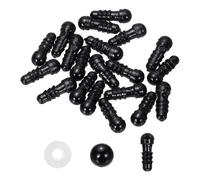 PATIKIL 5mm Safety Eyes, 40 Pcs Plastic Craft Eyes with Protective Film with Washers for Stuffed Animals Crochet Toys Dolls DIY Craft Making, Black