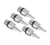 PATIKIL 5Pcs 0.2mm Air Brush Nozzle Only Brass Nozzle Replacement Parts Accessories for Air Brush Nozzle Art Craft Projects