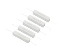 PATIKIL 5Pcs 0.5 Ohm Resistors, 10W Ceramic Cement Resistor Power Cement Resistor Kit Tolerance 5% for Power Adapters Audio Computer TV Circuit Board