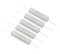 PATIKIL 5Pcs 15 Ohm Resistors, 10W Ceramic Cement Resistor Power Cement Resistor Kit Tolerance 5% for Power Adapters Audio Computer TV Circuit Board