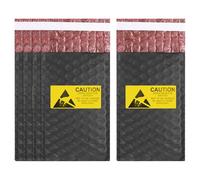 PATIKIL 5pcs Anti Static Bubble Bags (120mmx80mm) - PE Static Shielding Antistatic Bag with Adhesive Tap, Fits Motherboard SSD HDD Video Card Electronic Component, Black
