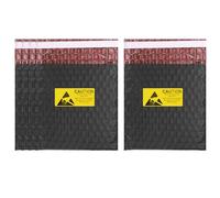 PATIKIL 5pcs Anti Static Bubble Bags (125mmx125mm) - PE Static Shielding Antistatic Bag with Adhesive Tap, Fits Motherboard SSD HDD Video Card Electronic Component, Black