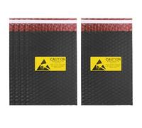 PATIKIL 5pcs Anti Static Bubble Bags (210mmx150mm) - PE Static Shielding Antistatic Bag with Adhesive Tap, Fits Motherboard SSD HDD Video Card Electronic Component, Black