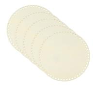 PATIKIL 5Pcs Crochet Basket Base, 10 Inch Round Basket Bottoms Shaper Blank Wooden Base Bag Making Supplies Weaving Knitting Kit for DIY Crochet Shoulder Bag Handbag Purse Craft
