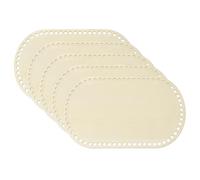 PATIKIL 5Pcs Crochet Basket Base, 10 x 6 Inch Oval Basket Bottoms Shaper Blank Wooden Base Bag Making Supplies Weaving Knitting Kit for DIY Crochet Shoulder Bag Handbag Purse Craft