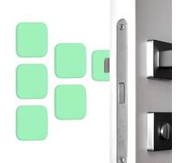 PATIKIL 5Pcs Door Knob Wall Protector, 1.6" Square Silicone Door Stoppers Self Adhesive Handle Bumper Cushion Pad Quiet Wall Protector for Fridge Home Office, Green(0.3" Thickness)
