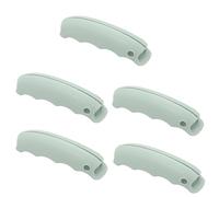 PATIKIL 5Pcs Grocery Bag Carrier Handle Cover, Colored Grocery Bag Carrier Comfortable Silicone Grip Handle Cover for Shopping Garbage Plastic Fabric, Light Blue