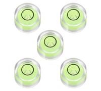 PATIKIL 5pcs Round Bubble Level 12x7mm Mini Circular Bullseye Spirit Levels Measuring Layout Tools for Leveling Camera Tripod Telescope Workshop Turntable Pictures Frame, Green