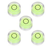 PATIKIL 5pcs Round Bubble Level 17x10mm Mini Circular Bullseye Spirit Levels Measuring Layout Tools for Leveling Camera Tripod Telescope Workshop Turntable Pictures Frame, Green