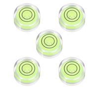 PATIKIL 5pcs Round Bubble Level 20x9mm Mini Circular Bullseye Spirit Levels Measuring Layout Tools for Leveling Camera Tripod Telescope Workshop Turntable Pictures Frame, Green