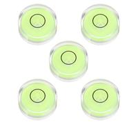 PATIKIL 5pcs Round Bubble Level 25x10mm Mini Circular Bullseye Spirit Levels Measuring Layout Tools for Leveling Camera Tripod Telescope Workshop Turntable Pictures Frame, Green
