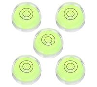 PATIKIL 5pcs Round Bubble Level 33x12mm Mini Circular Bullseye Spirit Levels Measuring Layout Tools for Leveling Camera Tripod Telescope Workshop Turntable Pictures Frame, Green