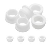 PATIKIL 5pcs Wire Grommet, 22mm Mounting Dia Plastic Grommets Cable Snap Bushing Cable Mounting Hose Bushing Grommet Protector Fasteners Locking Silicone for Wire Cable Hose, White