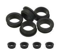 PATIKIL 5pcs Wire Grommet, 32.6mm Mounting Dia Plastic Grommets Cable Snap Bushing Cable Mounting Hose Bushing Grommet Protector Fasteners Locking Silicone for Wire Cable Hose, Black