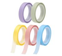 PATIKIL 5Rolls Highlighter Tapes, 0.31Inch x 16.40ft Transparent Marking Sticker Removable Clear Color Tapes Office Class Supplies for Teacher Book Reading Home Five Colors