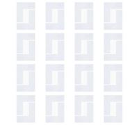 PATIKIL 5S Location Marking Corner, 16 Pcs 15 x 15 x 5 cm PVC L-Shape Floor Marking Tape Workplace Floor Organization Markers for Office Warehouse Desk Table Top, White