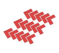 PATIKIL 5s Location Marking Corner 2x2x0.8 Inch 15 Pack L Shaped Floor Marker for Office Table Top, Desk, Warehouse Floor, Red
