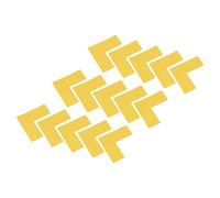 PATIKIL 5s Location Marking Corner 2x2x0.8 Inch 25 Pack L Shaped Floor Marker for Office Table Top, Desk, Warehouse Floor, Yellow