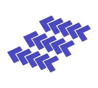 PATIKIL 5s Location Marking Corner 2x2x0.8 Inch 25 Pack L Shaped Floor Marker for Office Table Top, Desk, Warehouse Floor, Blue