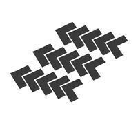 PATIKIL 5s Location Marking Corner 2x2x0.8 Inch 25 Pack L Shaped Floor Marker for Office Table Top, Desk, Warehouse Floor, Black