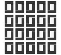 PATIKIL 5S Location Marking Corner, 64 Pcs 10 x 10 x 3 cm PVC L-Shape Floor Marking Tape Workplace Floor Organization Markers for Office Warehouse Desk Table Top, Black