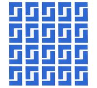 PATIKIL 5S Location Marking Corner, 64 Pcs 5 x 5 x 2 cm PVC L-Shape Floor Marking Tape Workplace Floor Organization Markers for Office Warehouse Desk Table Top, Blue