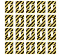 PATIKIL 5S Location Marking Corner, 64 Pcs 5 x 5 x 2 cm PVC L-Shape Floor Marking Tape Workplace Floor Organization Markers for Office Warehouse Desk Table Top, Yellow/Black