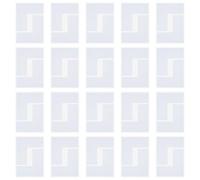 PATIKIL 5S Location Marking Corner, 64 Pcs 7.5 x 7.5 x 3 cm PVC L-Shape Floor Marking Tape Workplace Floor Organization Markers for Office Warehouse Desk Table Top, White