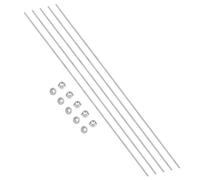 PATIKIL 5Set M3 x 0.5mm Fully Threaded Rods 14 Inch/350mm, 304 Stainless Steel All Threaded Rod Metric Right Hand Threads with 10Pcs Flange Hexagon Nut for Clamps Hangers U-Bolt