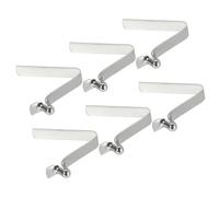 PATIKIL 5x3mm Kayak Paddle Snaps, 6 Pack Tent Pole Clips Steel V Shaped Single Pin Push Button Spring Clips Lock Tube Pole Clips for Camping Awning