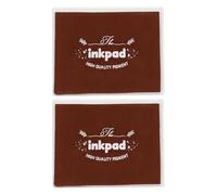 PATIKIL 5x4" Craft Ink Pad,2Pcs Washable Stamp Ink Pad DIY Ink Pad for Rubber Stamp Card Making Stamping Scrapbook Fingerprint Footprint Handprint, Brown