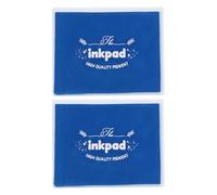 PATIKIL 5x4" Craft Ink Pad,2Pcs Washable Stamp Ink Pad DIY Ink Pad for Rubber Stamp Card Making Stamping Scrapbook Fingerprint Footprint Handprint, Blue