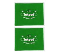 PATIKIL 5x4" Craft Ink Pad,2Pcs Washable Stamp Ink Pad DIY Ink Pad for Rubber Stamp Card Making Stamping Scrapbook Fingerprint Footprint Handprint, Green