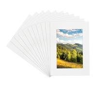 PATIKIL 5x4 Mat for 3x2 Photo, 11 Pack Precut Acid-Free Mat Board White Core Picture Frame Board for Photos Show, Prints, Art Displays, White