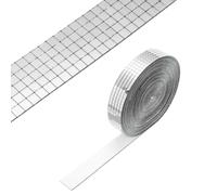 PATIKIL 5x5mm Self Adhesive Mirrors Mosaic Tiles, 10000 Pcs Square Mini Glass Mosaic Disco Tile Sticker for DIY Craft Disco Ball Party Decoration, Silver Tone